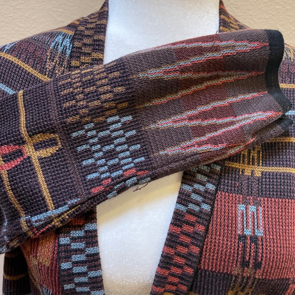 Peruvian Connection Geometric Open Cardigan Size … - image 4